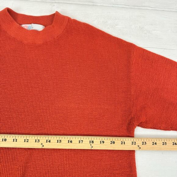 Free People Malibu‎ Surf Sweater XS Oversized Red Orange Fall Slouchy Relaxed - Picture 13 of 16